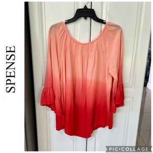NWOT Spense ombré blouse size L